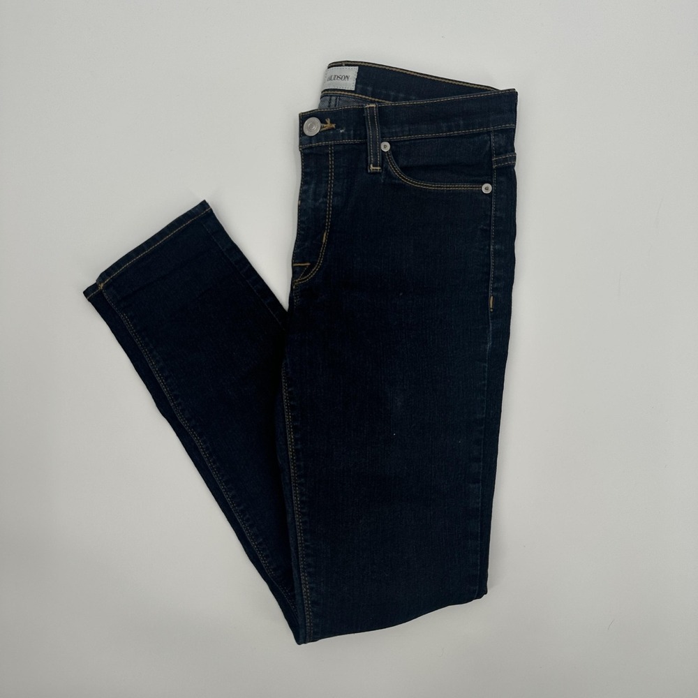 Hudson Jeans Womens 27 Dark Wash Skinny Stretch Denim‎ Classic Style Mid Rise